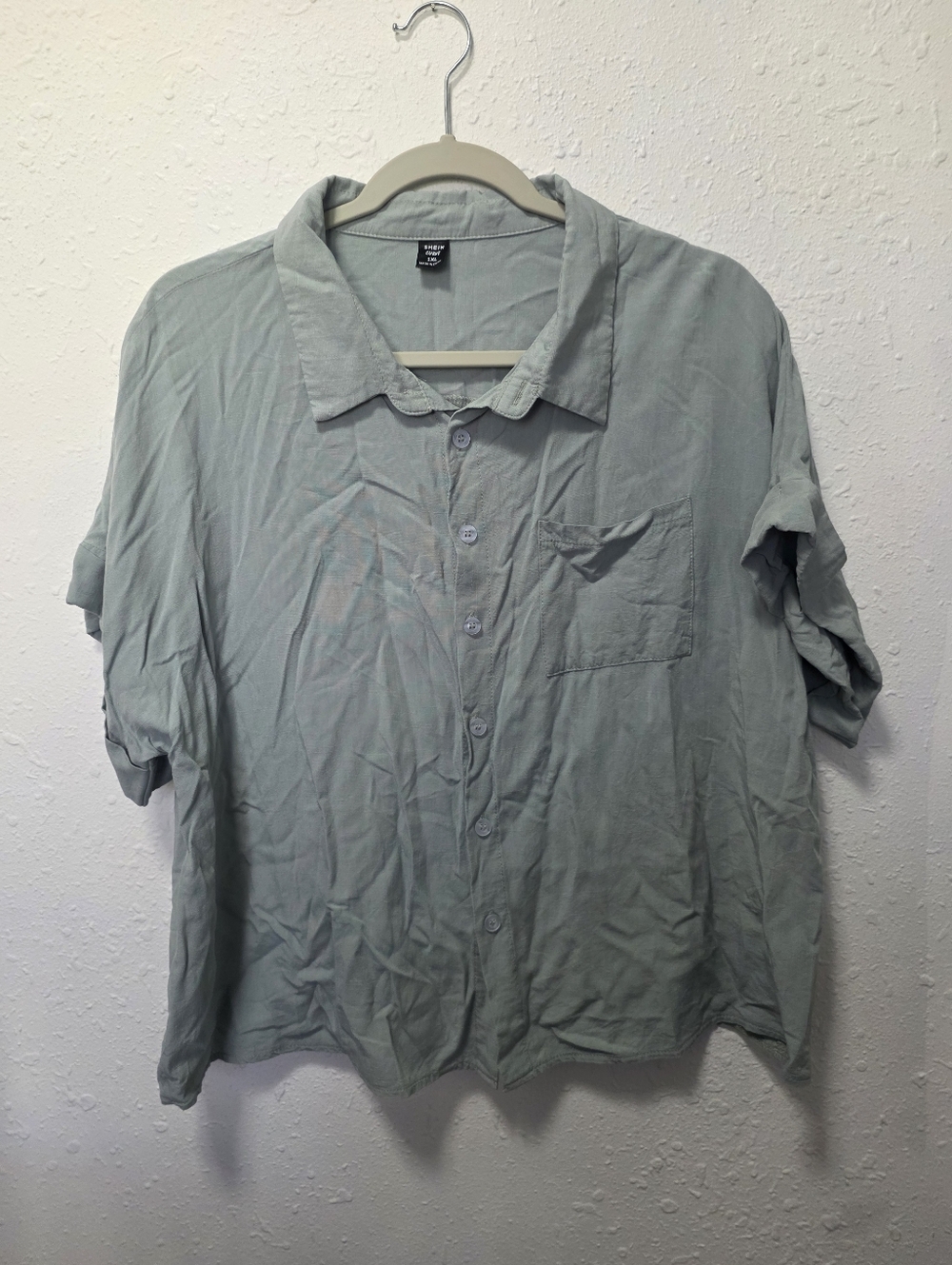 Womens Casual Button-Up Shirt - Sage Green